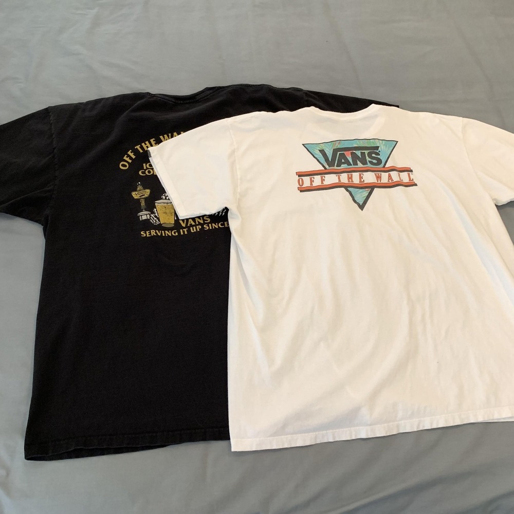 Vans Shirt Lot Of 2 Mens 2XL Black White Off The Wall Tavern Graphic Tee T-Shirt - Picture 16 of 16